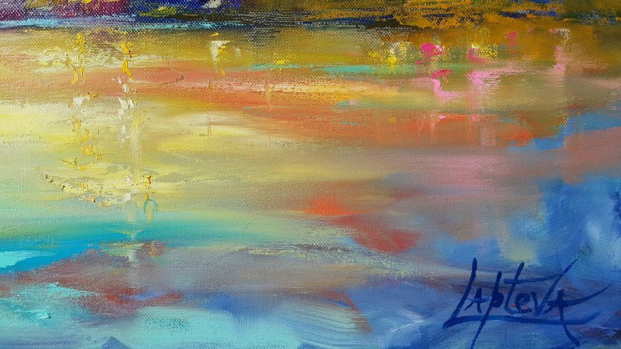 Additional view 5: Impressionism Landscape Painting Amalfi Coast Amalfi Atrani by painter Viktoria Lapteva oil canvas 