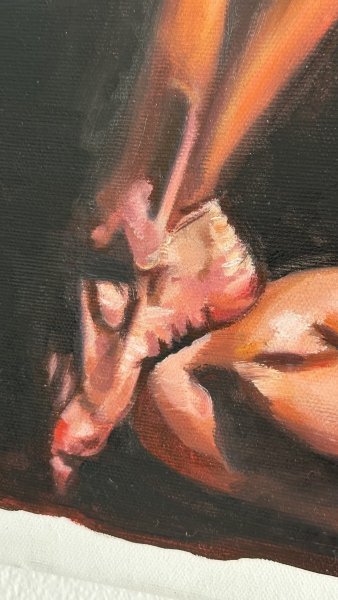 Additional view 3: Realism Nude Painting Within Myself: Embracing Inner Boundaries by painter Julia Shilo oil canvas 