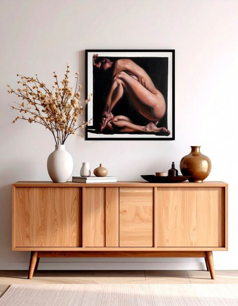 Additional view 6: Realism Nude Painting Within Myself: Embracing Inner Boundaries by painter Julia Shilo oil canvas 