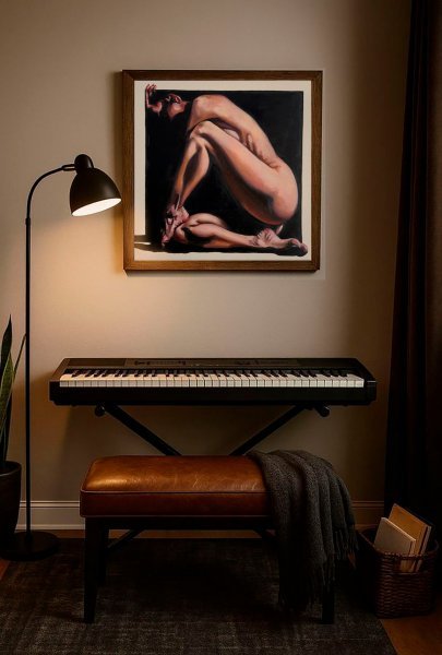 Additional view 10: Realism Nude Painting Within Myself: Embracing Inner Boundaries by painter Julia Shilo oil canvas 