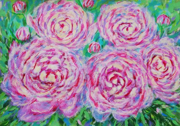 Pink Peonies. Romantic Floral Impression