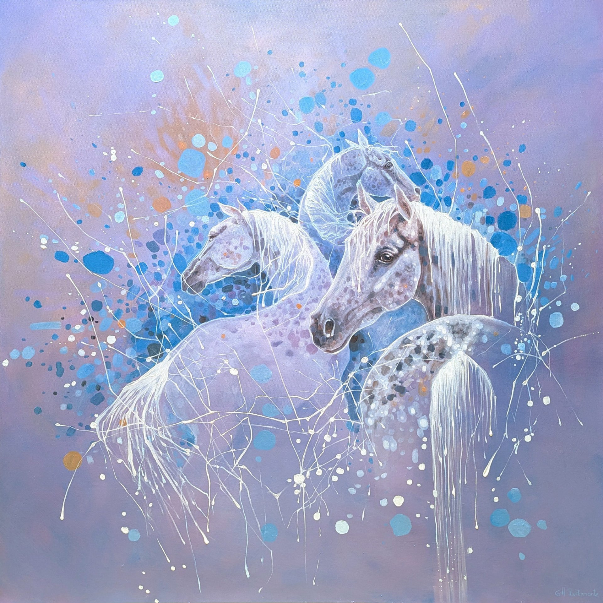 Equine Spell Drawing - Gill Bustamante - Jose Art Gallery