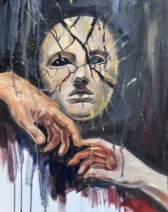 Painting "Self-destruction or new birth?" by painter Lunara_veritas oil canvas at Jose Art Gallery