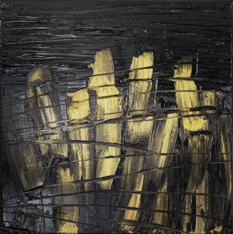Painting "Time and Gold Series: Phoenix Energy" by painter Marina Gorbachova oil canvas at Jose Art Gallery