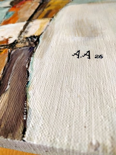 Additional view 6: Expressionism Portrait Painting White Dress by painter Alexander Aksyonov acrylic canvas 