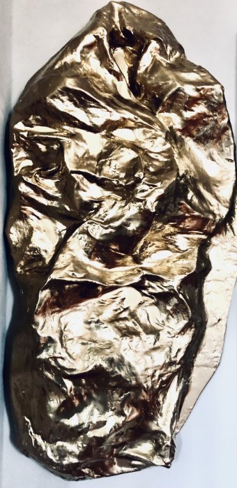 Sculpture "Golden Massive: Abstract Allegory" by sculptor Machnolga Mixed method at Jose Art Gallery