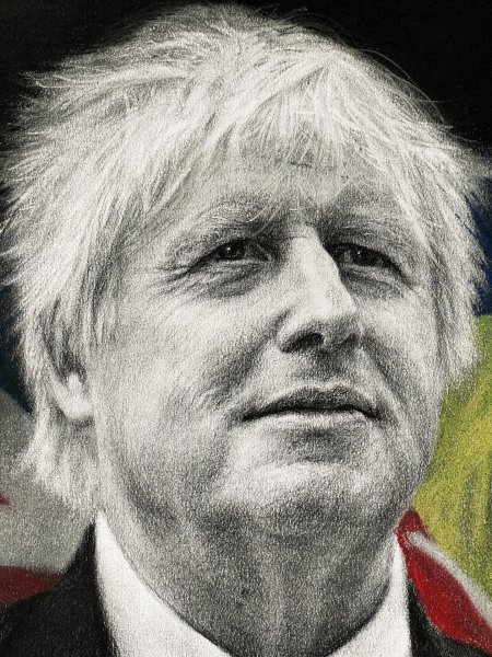 Boris Johnson Friend of Ukraine Portrait Drawing - Vladimir Sumarokov