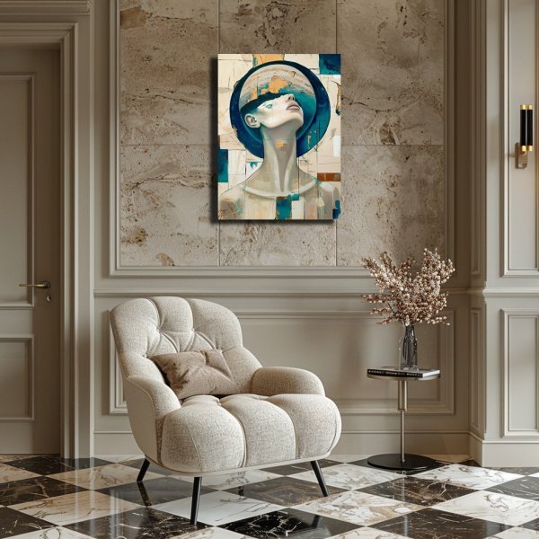Additional view 1: Conceptual Portrait Painting Gravitation by painter Yulianna Tulinova oil canvas 