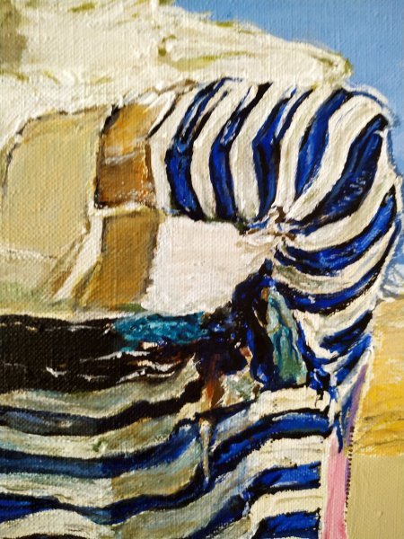 Imagen adicional 3: Expresionismo Paisaje marino Pintura "The Striped Summer", pintor Alexander Aksyonov acrílico lienzo 