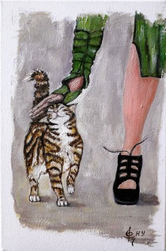 Pintura "Amigos", pintor Nadiya Ulyanich óleo tela de pintura na Jose Art Gallery