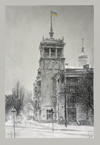 Mariupol.Snow Falls in My City