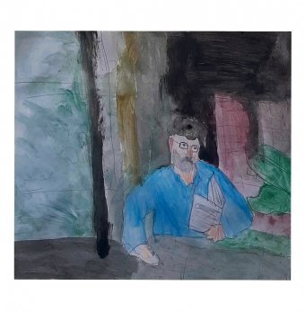 Painting "Contemporary Landscape Watercolor Art" by painter Irfan Ajvazi gouache paper at Jose Art Gallery