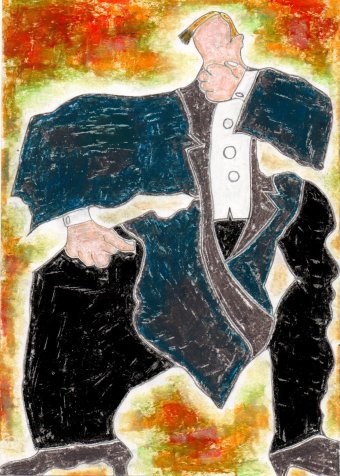 Pintura "Maestro de sí mismo", pintor JackMichel pastel papel en Jose Art Gallery