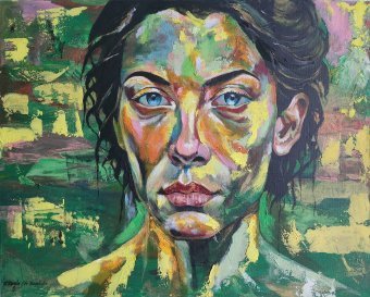 Painting "Inner Terrain." by painter Ovwede Efe Art acrylic canvas at Jose Art Gallery