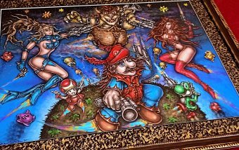 Painting "THE PIRATE'S WAY - HEAVY METAL" by painter ANGEL PIANGELO acrylic cardboard at Jose Art Gallery