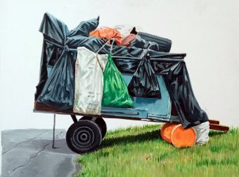 Peinture "Esthétique du fouillage", peintre leonardo reina acrylique papier à la Jose Art Gallery