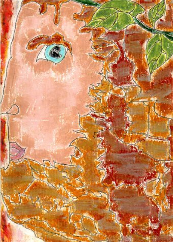 Pittura "Nero Vendo Roma Incendiar", pittore JackMichel pastello carta alla Jose Art Gallery