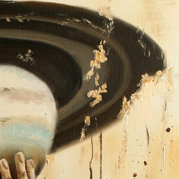 Additional view 3: Conceptual Portrait Painting Thoughts of the universe by painter Yulianna Tulinova oil canvas 