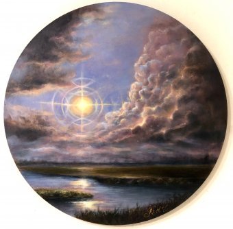 Painting "Sacred Harbor" by painter Madina Tairova oil fabric at Jose Art Gallery