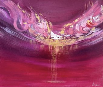 Graphik "Die Dimension der Liebe", illustrator Asiya Ray Acryl Leinwand in der Jose Art Gallery