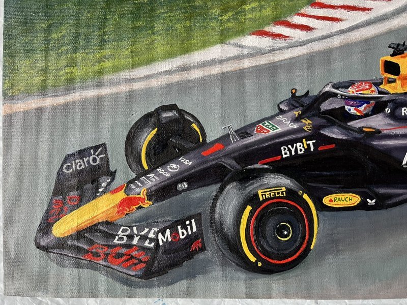 Red Bull Racing F1 Car Thrill Drawing - Stepan Ribkevich