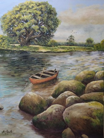 Serene Riverbank Harmony