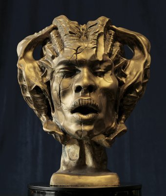 Sculpture "APOS I" by sculptor Krzysztof Plonka Bronze at Jose Art Gallery