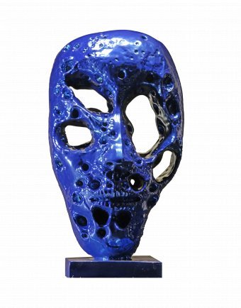 Sculpture "Belfegor Bronze Sculpture Blue Gold" by sculptor Krzysztof Plonka Bronze at Jose Art Gallery