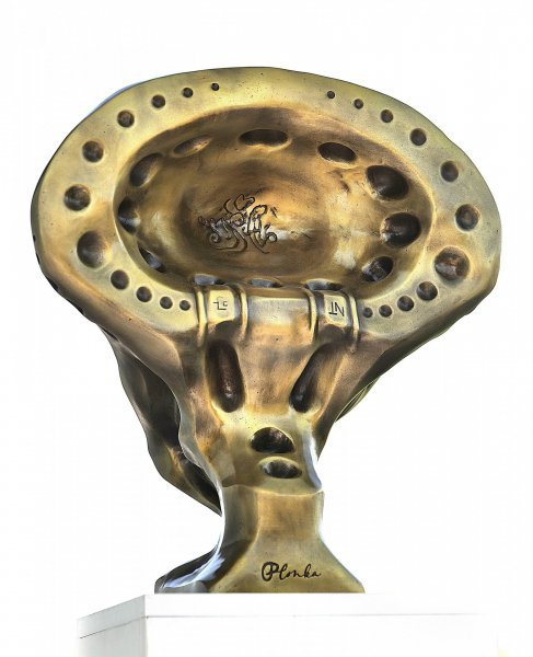 Image supplémentaire 3: Moderne Portrait Sculpture "NF1", sculpteur Krzysztof Plonka Bronze 