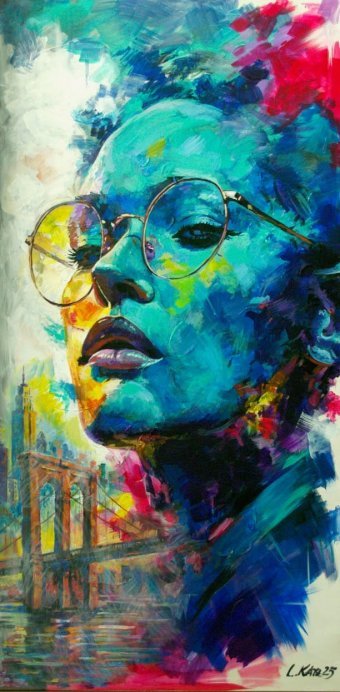 Dreaming by Brooklyn Bridge Portrait