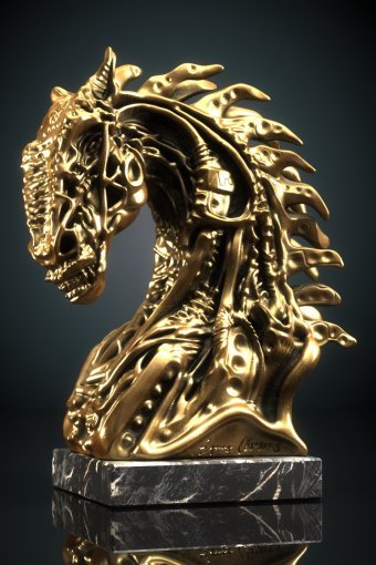 Sculpture "Equus" by sculptor Krzysztof Plonka Bronze at Jose Art Gallery