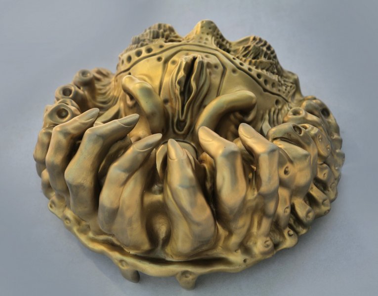 Additional view 4: Baroque Mythological Sculpture Nurse Venus Duality Bronze Sculpture by sculptor Krzysztof Plonka Bronze 