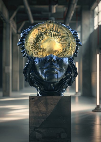 Image supplémentaire 7: Baroque Portrait Sculpture "Infirmière 40 cm", sculpteur Krzysztof Plonka Bronze 