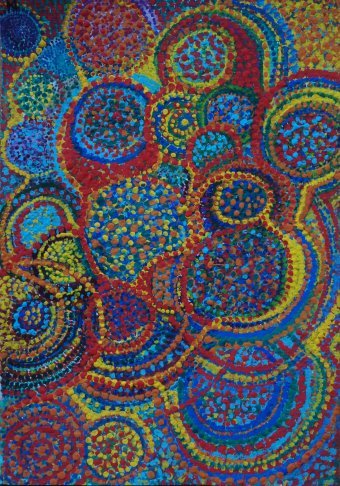 Pittura "AMORE ED ESTATE", pittore Dagmara Wrona pittura a tempera carta alla Jose Art Gallery