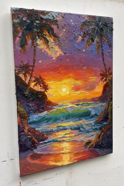 Additional view 1: Impressionism Marine Art Painting Sea by painter Yevgeny Chernyakovsky oil canvas 