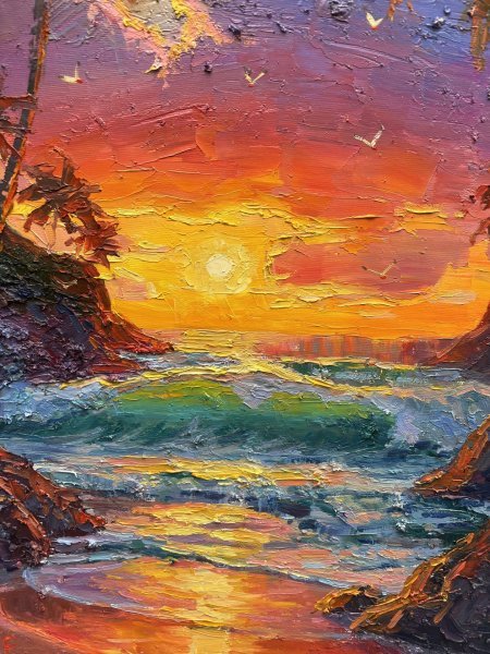Additional view 3: Impressionism Marine Art Painting Sea by painter Yevgeny Chernyakovsky oil canvas 