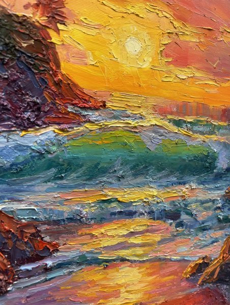 Additional view 5: Impressionism Marine Art Painting Sea by painter Yevgeny Chernyakovsky oil canvas 