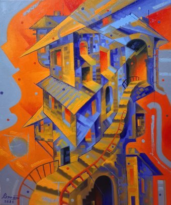 Painting "Abode of Dreams" by painter Serhii Voichenko oil canvas at Jose Art Gallery