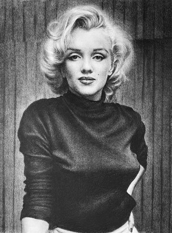 Marilyn Monroe Charcoal Tribut Emotions