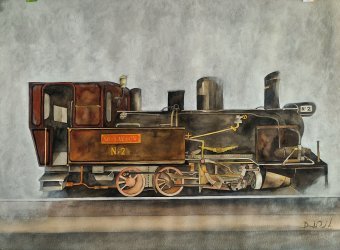 Drawing "Máquina n° 2" by illustrator bernardino mixed method paper at Jose Art Gallery