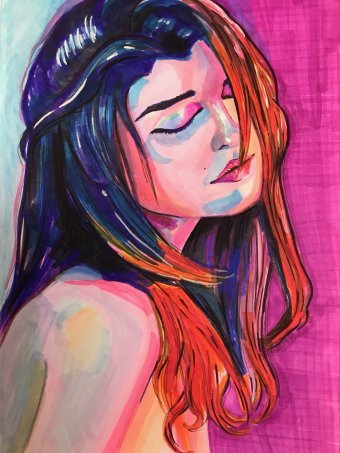 Graphique "Lueur du soir", illustrateur Tatiana Kolosai papier à la Jose Art Gallery