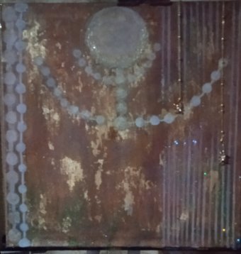 Pittura "Ragnatela lunare", pittore Pishont tecnica mista tela alla Jose Art Gallery