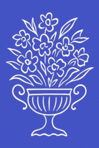 Графіка "Квіти в синьому кольорі", ілюстратор Ivie Ives акрил полотно в Jose Art Gallery