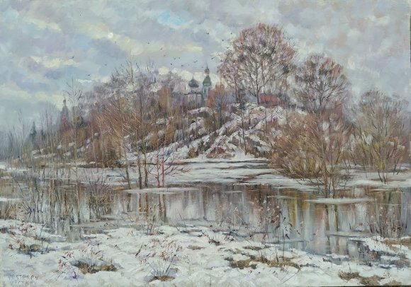 Spring flood near the monastery