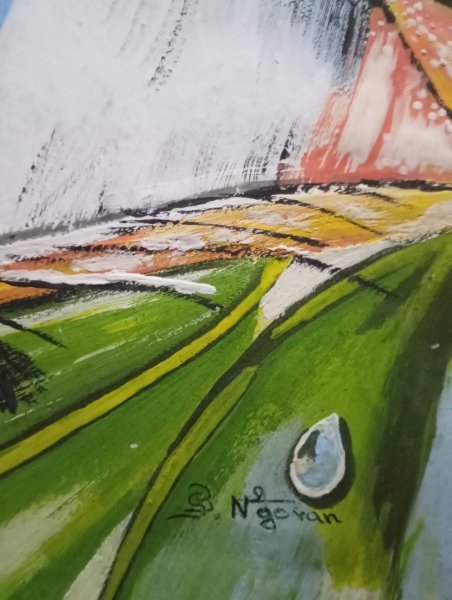 Additional view 1: Symbolism History Painting Providence: The Watchful Soul's Gaze by painter Bethsaleel N'goran acrylic paper 