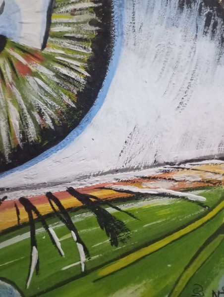 Additional view 4: Symbolism History Painting Providence: The Watchful Soul's Gaze by painter Bethsaleel N'goran acrylic paper 