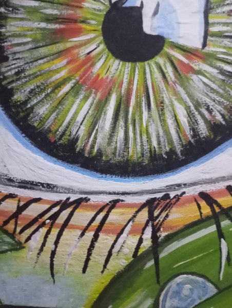 Additional view 5: Symbolism History Painting Providence: The Watchful Soul's Gaze by painter Bethsaleel N'goran acrylic paper 