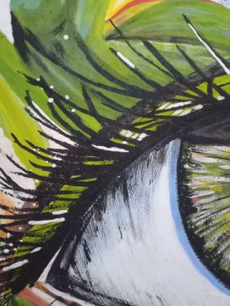 Additional view 8: Symbolism History Painting Providence: The Watchful Soul's Gaze by painter Bethsaleel N'goran acrylic paper 