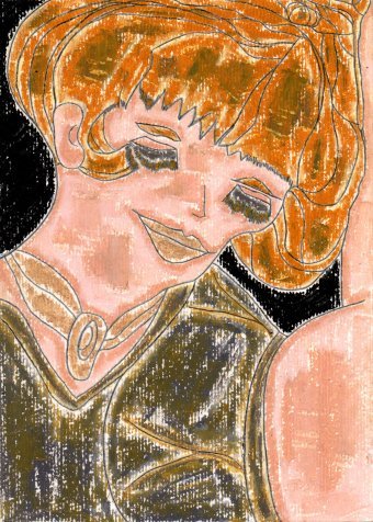 Pintura "Loura À La Garçonne", pintor JackMichel pastel papel en Jose Art Gallery