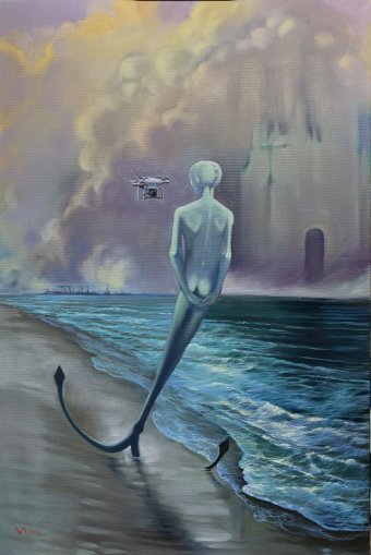 Painting "Untitled" by painter Wiktoria Mazovetska oil canvas at Jose Art Gallery